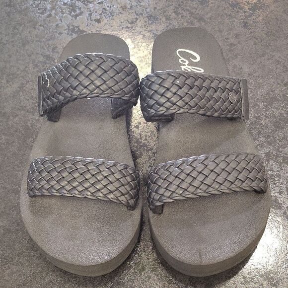 Cobian Black Slide Sandals - Picture 1 of 6